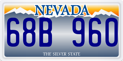 NV license plate 68B960