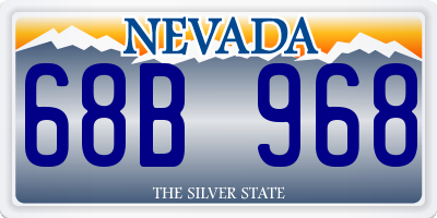 NV license plate 68B968