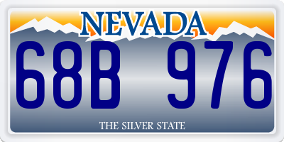 NV license plate 68B976