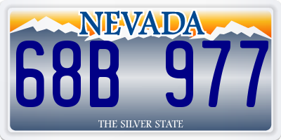 NV license plate 68B977