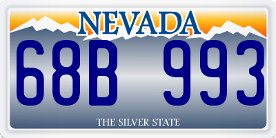 NV license plate 68B993