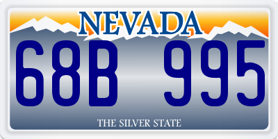 NV license plate 68B995