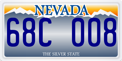 NV license plate 68C008