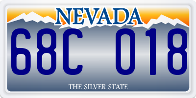 NV license plate 68C018