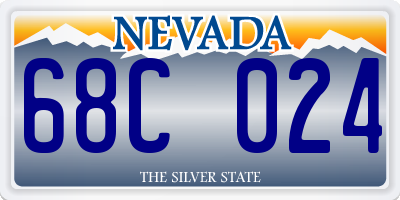 NV license plate 68C024