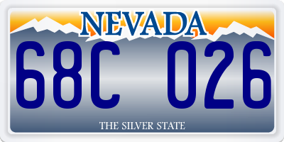 NV license plate 68C026