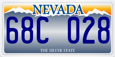 NV license plate 68C028