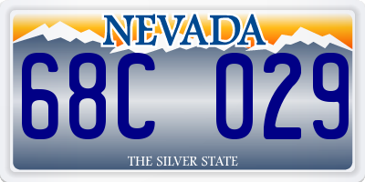 NV license plate 68C029