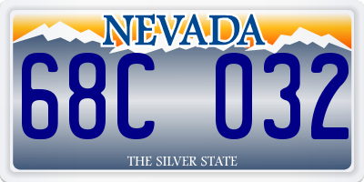 NV license plate 68C032