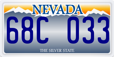NV license plate 68C033
