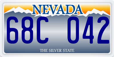 NV license plate 68C042