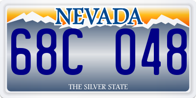 NV license plate 68C048