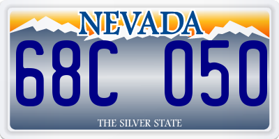 NV license plate 68C050