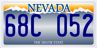 NV license plate 68C052