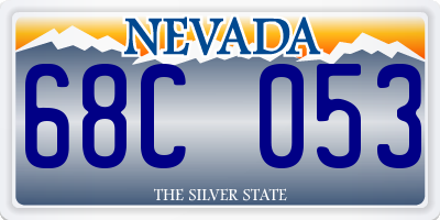 NV license plate 68C053