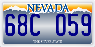 NV license plate 68C059