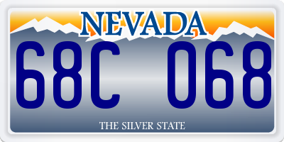 NV license plate 68C068