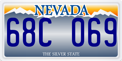 NV license plate 68C069
