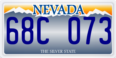 NV license plate 68C073