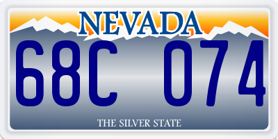 NV license plate 68C074