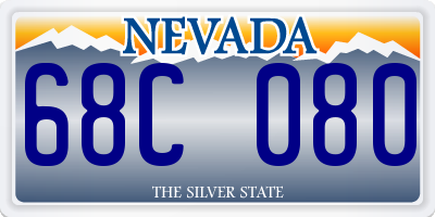 NV license plate 68C080