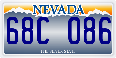 NV license plate 68C086