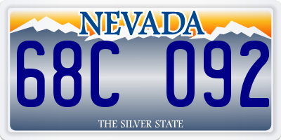 NV license plate 68C092