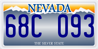 NV license plate 68C093