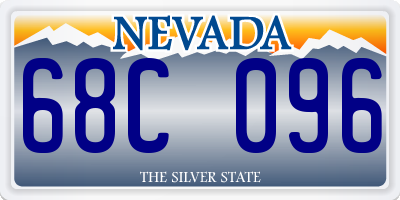 NV license plate 68C096