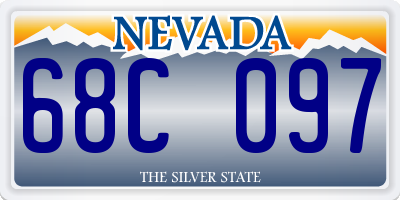 NV license plate 68C097