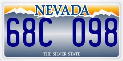 NV license plate 68C098