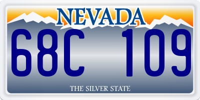 NV license plate 68C109