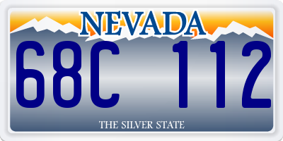 NV license plate 68C112