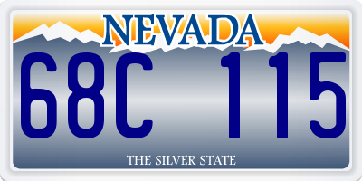 NV license plate 68C115