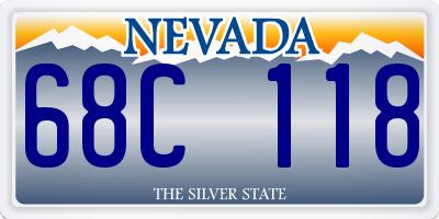 NV license plate 68C118