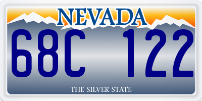 NV license plate 68C122