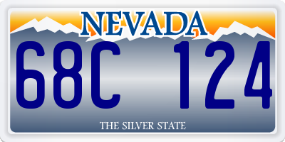 NV license plate 68C124