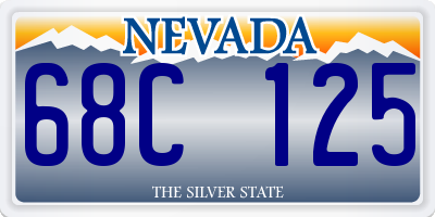 NV license plate 68C125