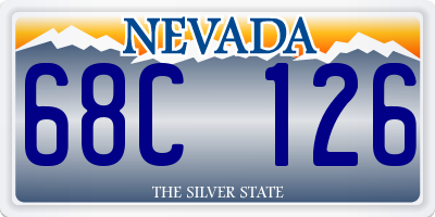 NV license plate 68C126