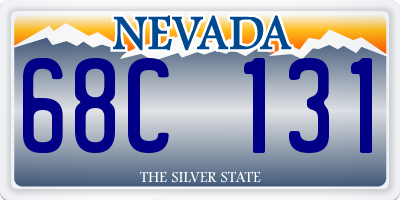 NV license plate 68C131