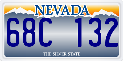 NV license plate 68C132