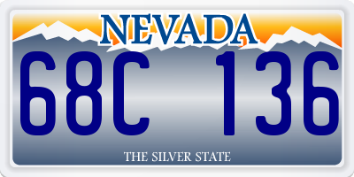 NV license plate 68C136