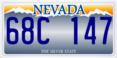 NV license plate 68C147