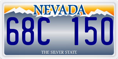NV license plate 68C150