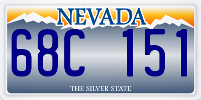NV license plate 68C151