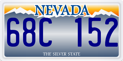 NV license plate 68C152