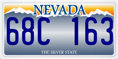 NV license plate 68C163