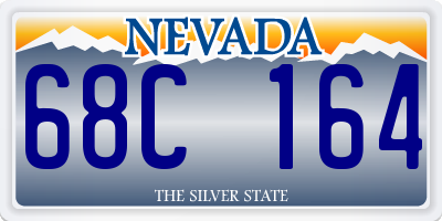 NV license plate 68C164