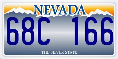 NV license plate 68C166