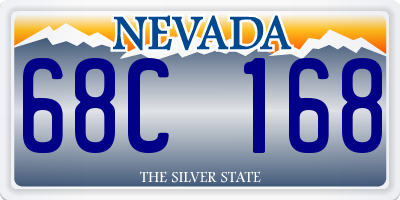 NV license plate 68C168